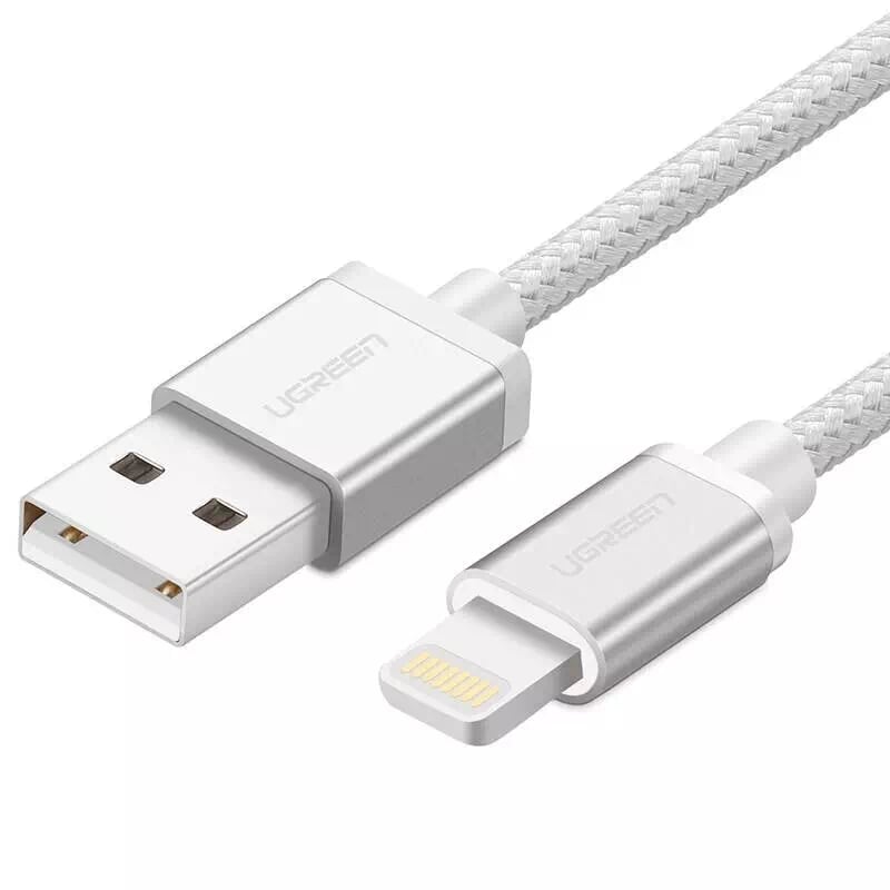 UGREEN 0.25M MFI Lightning ra USB cable cáp Aluminum Case + Braid US199-40692 - Hàng Chính Hãng