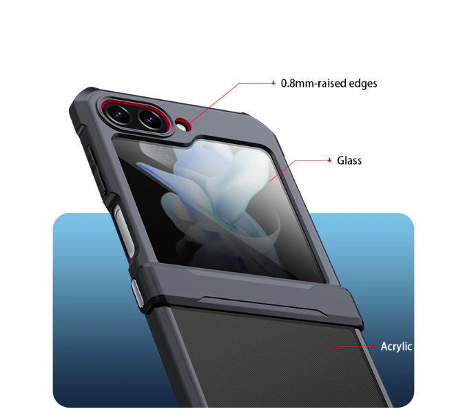 Ốp lưng cho SamSung Galaxy Z Flip 5 hiệu XUNDD cao cấp chống sốc mặt lưng trong -hàng nhập khẩu
