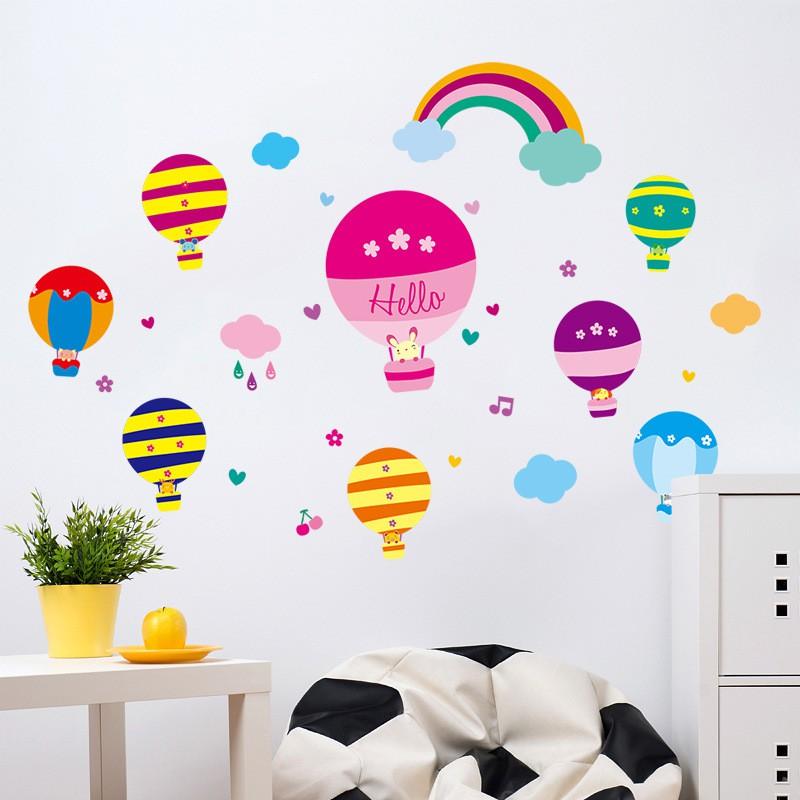 Decal dán tường khinh khí cầu 01