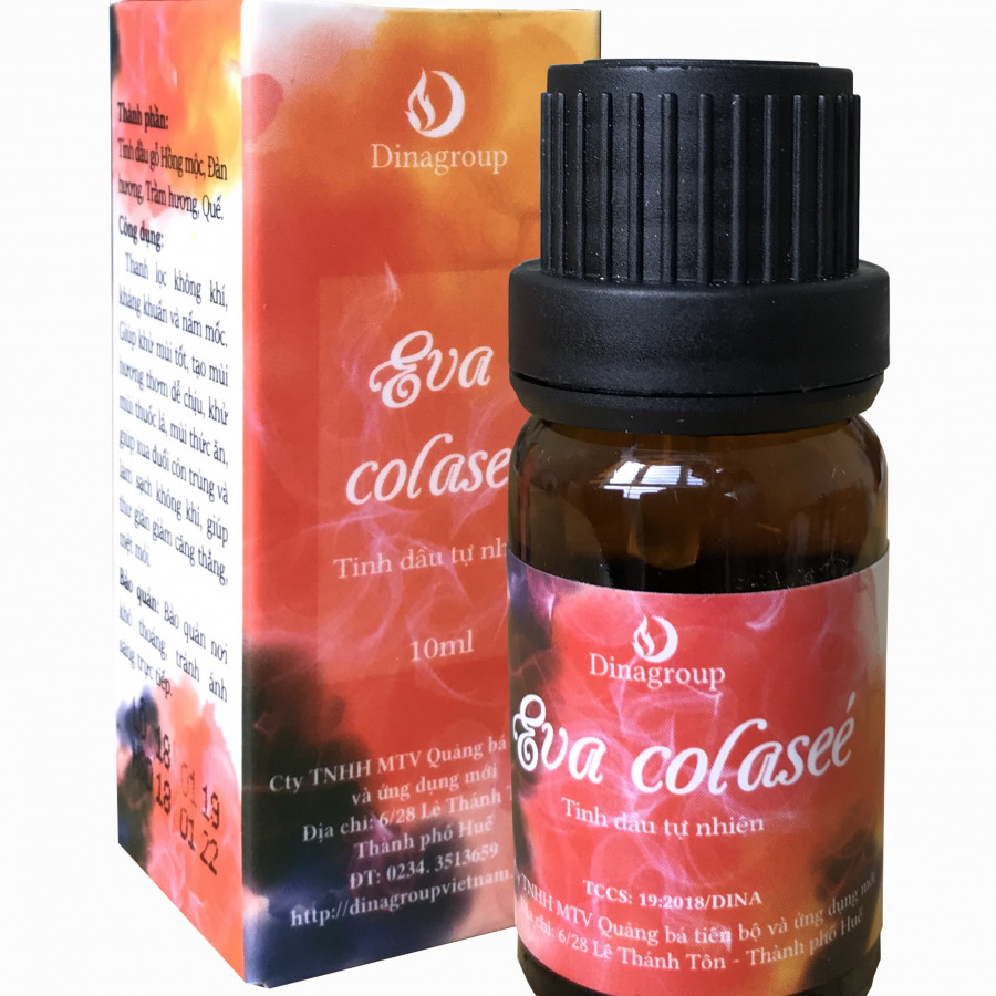 Tinh dầu Gỗ Eva Colasee thiên nhiên DINA - 10ml - chiết xuất gỗ Hồng mộc, Đàn hương, Trầm hương, Quế