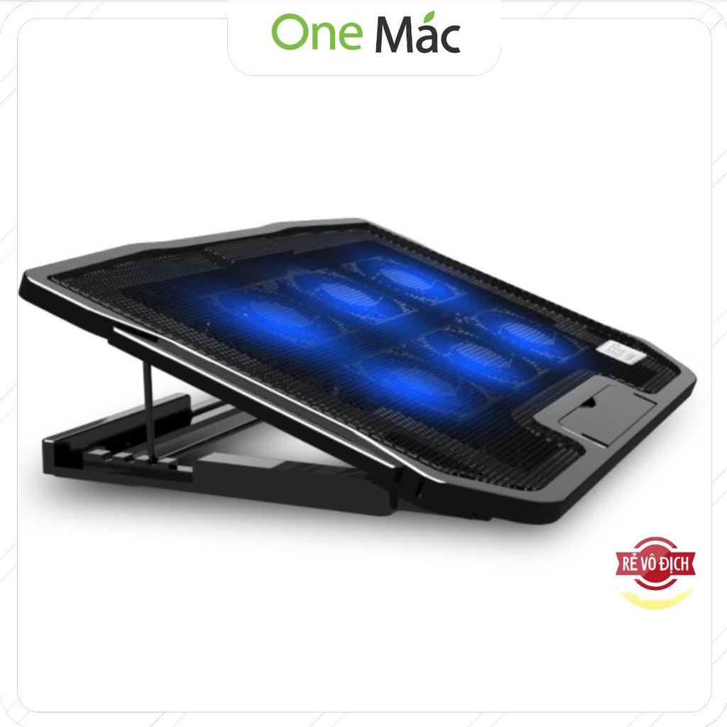 ️ Đế Tản Nhiệt Nuoxi H9 Cho Laptop, Macbook Với 2 Cổng USB 6 Cánh Quạt Tản Nhiệt Êm Ái
