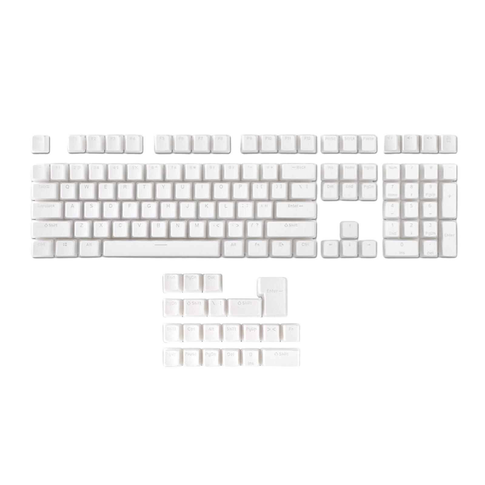 108 Keycaps White Dot Keycaps ANSI Layout DIY Keyboard Keycaps For Cherry