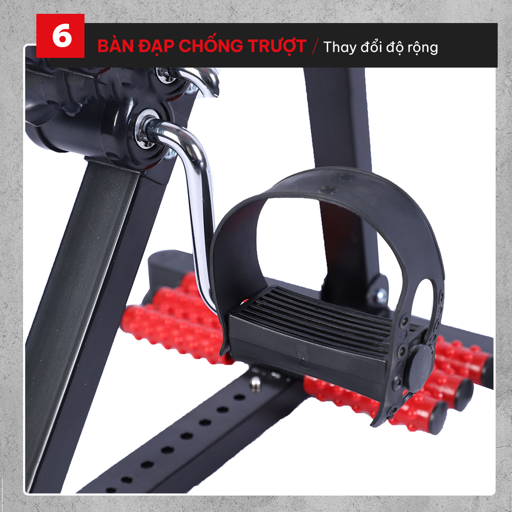 Xe đạp tập thể dục tại nhà, trị liệu, phục hồi chức năng chính hãng GoodFit GF005PE có bánh răng mát-xa, đồng hồ đếm số tự động