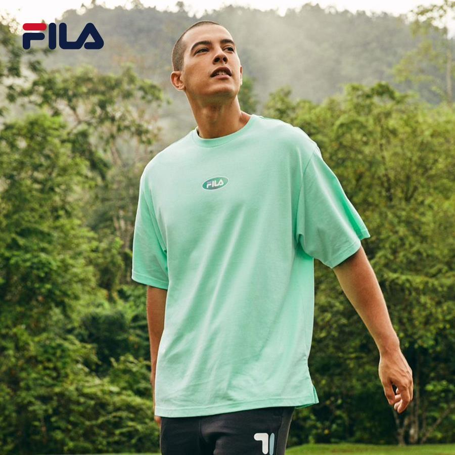 Áo thun tay ngắn thời trang unisex Fila Carnevale Di Fila Oversize - FW2RSF1002X-CBL