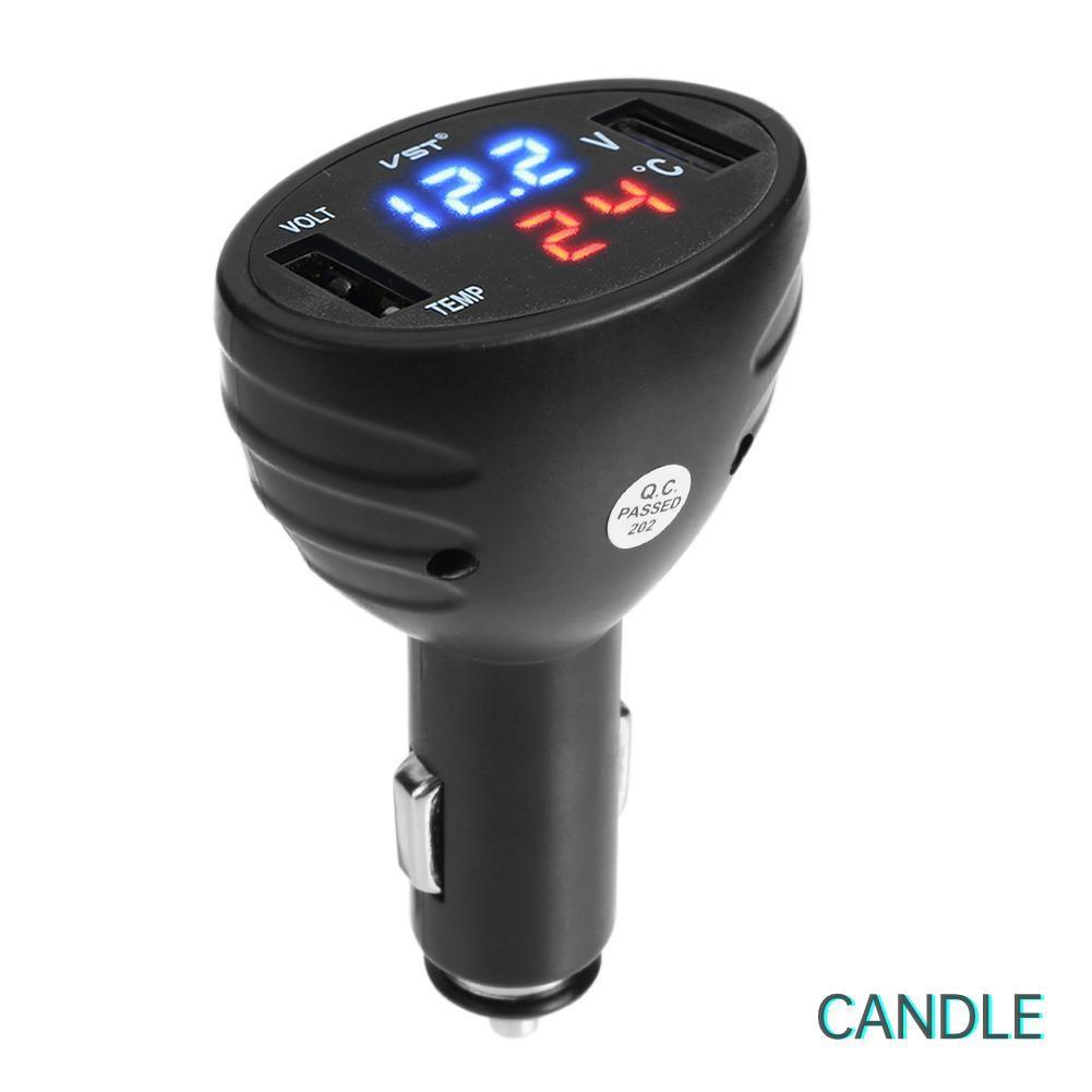 Bộ Sạc Usb Kép 12v 3 Trong 1 Cho Xe Hơi