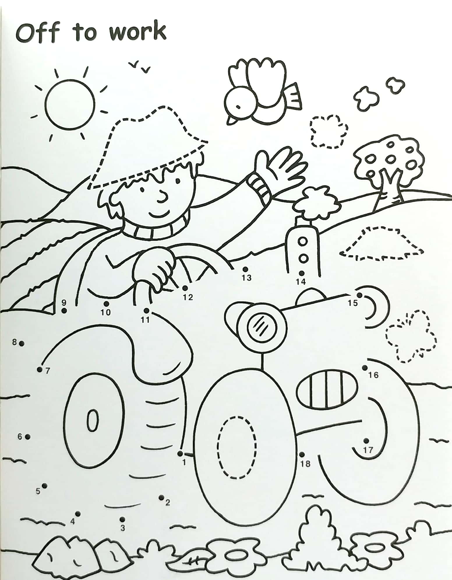 Sticker And Colour Fun Dot To Dot: Farmyard Fun