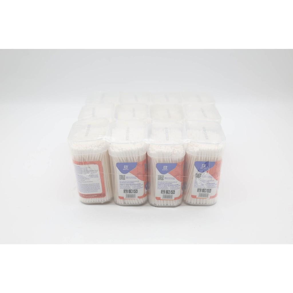 [Lố 12 hộp] Tăm bông vệ sinh trẻ em YUMY newborn hộp nhật đứng size M [TB01-127] hộp 280 que