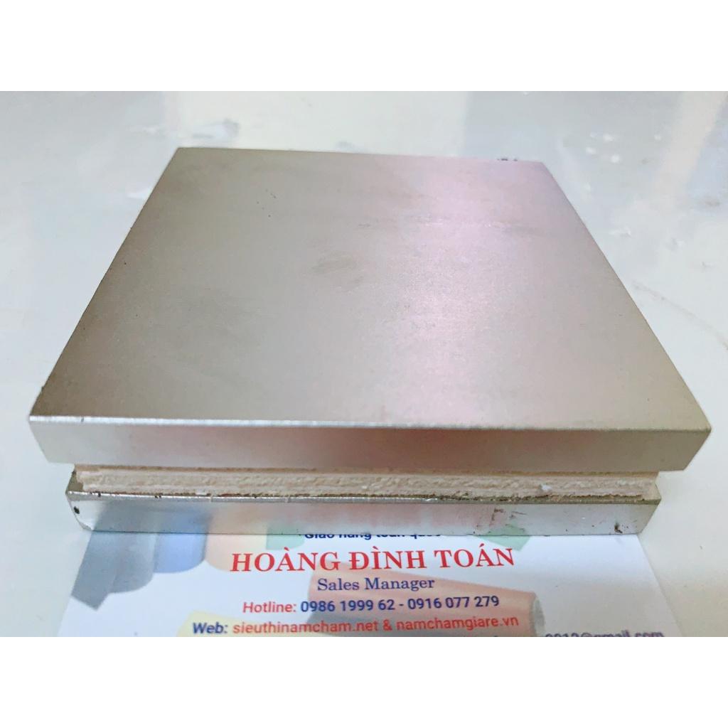 Nam châm hình vuông kích thước 100x100x10mm, nam châm đất hiếm mạnh