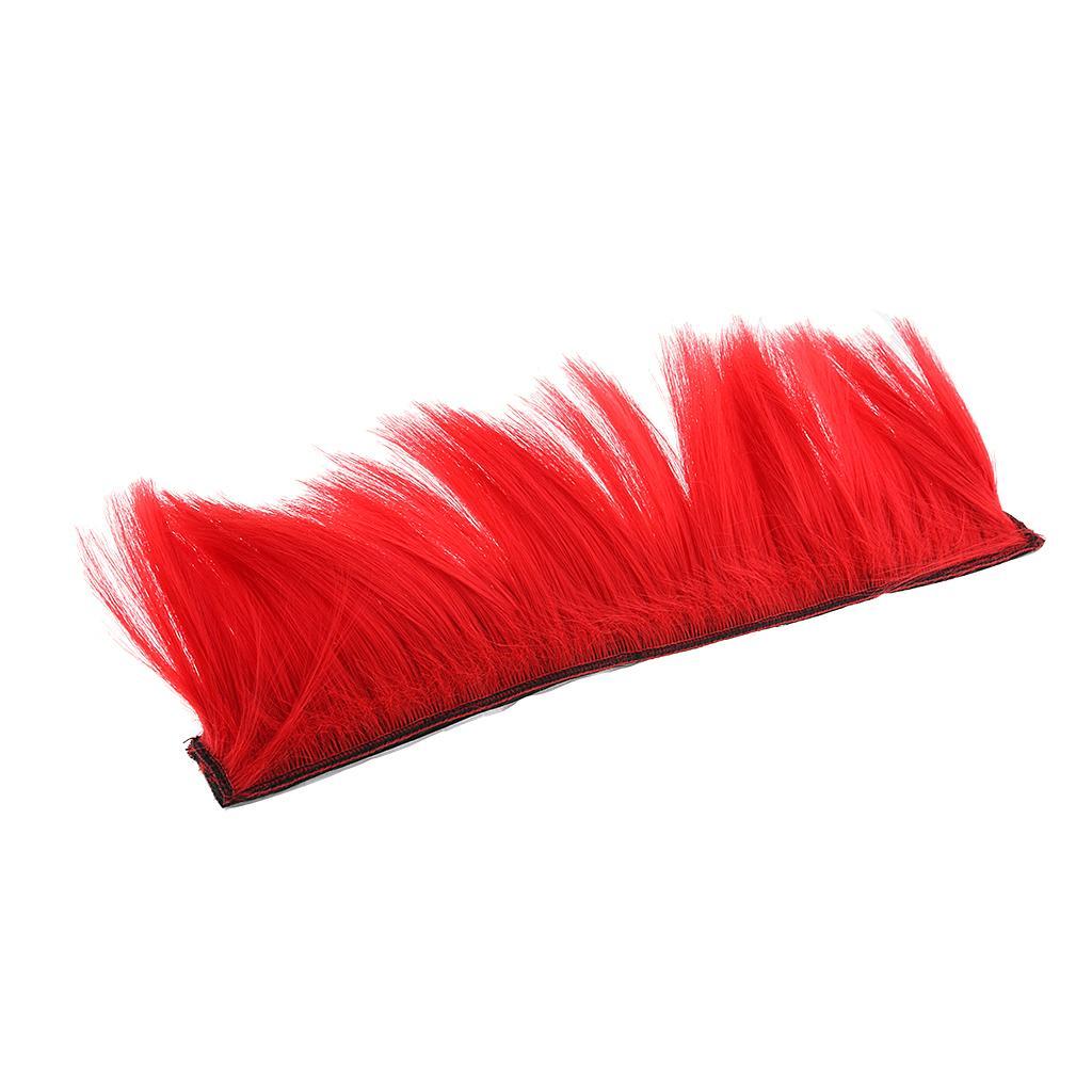Motorcycle Adhesive Hair Skinhead Costumes Red