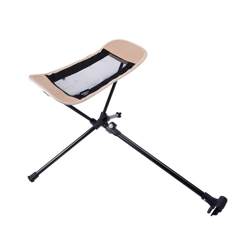 Sundick Folding Moon Chair Aluminum Alloy Foot Rest Stool Portable Outdoor Chair Extendable Footrest Tool Beach Fishing Recliner Footrest Stool