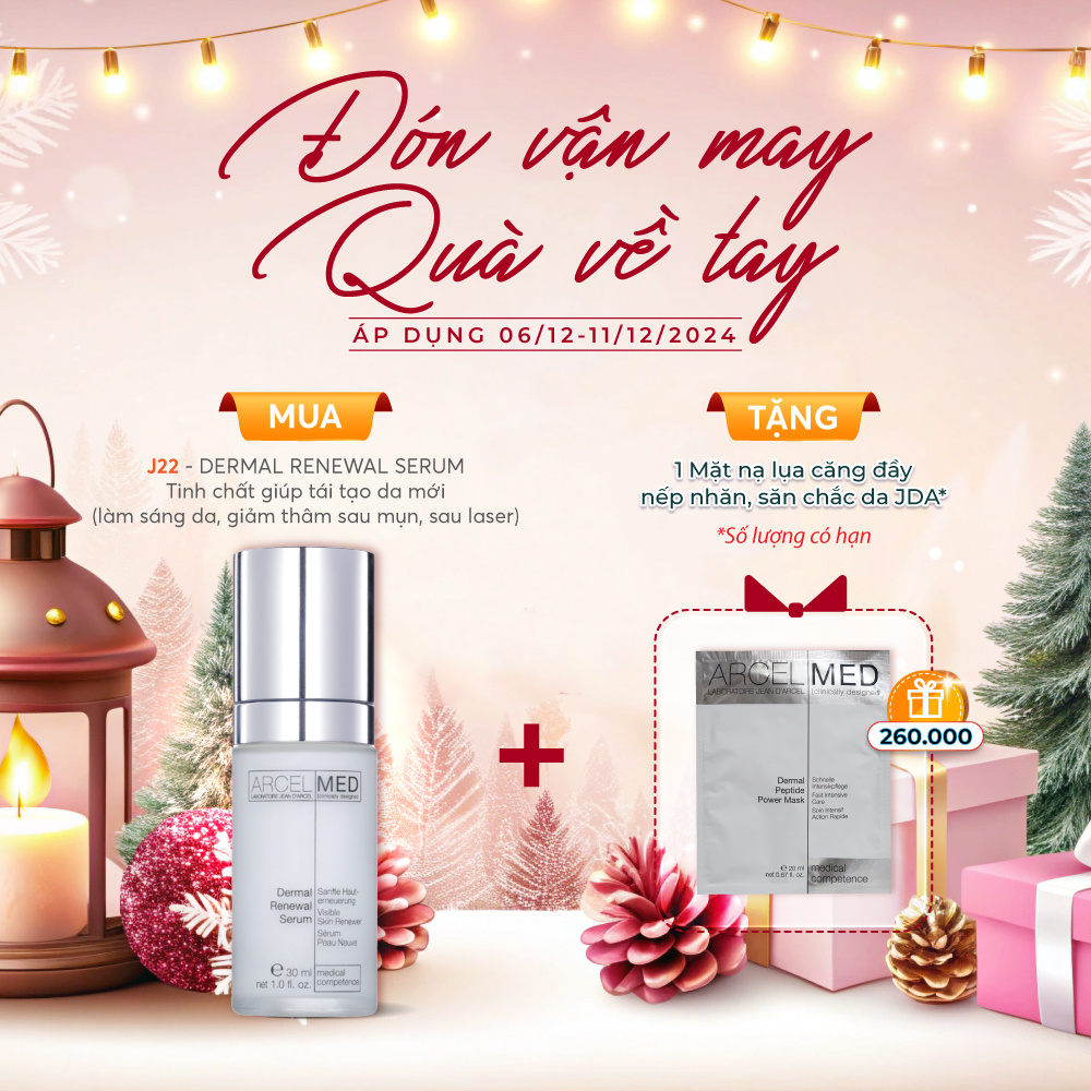J22 Tinh Chất Giúp Tái Tạo Da Mới Làm Sáng Da, Giảm Thâm Sau Mụn, Sau Laser - Dermal Renewal Serum 30Ml - Jean Darcel