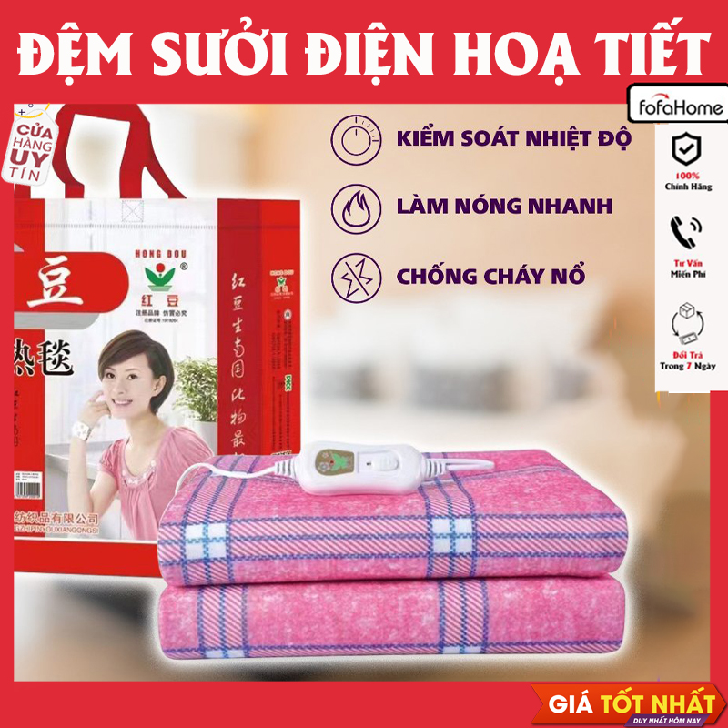 Đệm Điện Nỉ 4 Lớp Siêu Nhẹ Mềm Mịn Tự Điều Chỉnh Cấp Độ Nóng, Đệm Sưởi Điện, Thảm Sưởi Dùng Gia Đình Giao Màu Ngẫu Nhiên