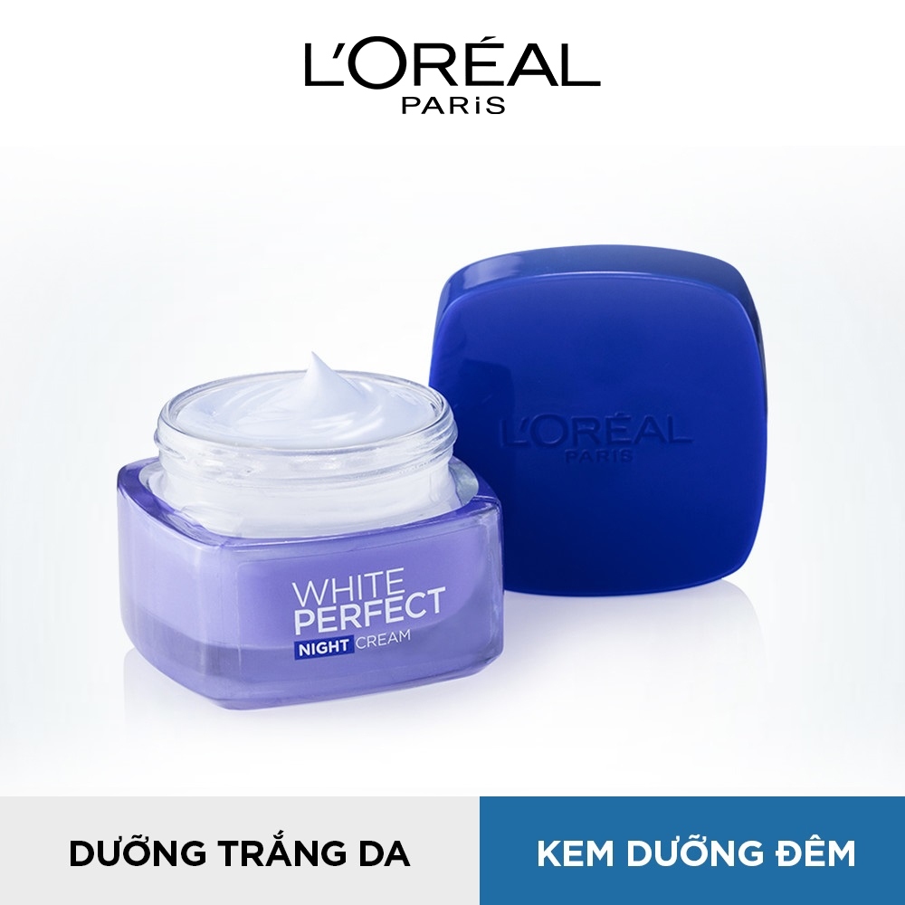 Bộ Kem Dưỡng Trắng Mượt Đều Màu Đêm 50ml + Kem Dưỡng Trắng Mượt Đều Màu Ngày 50ml L'Oreal Paris White Perfect