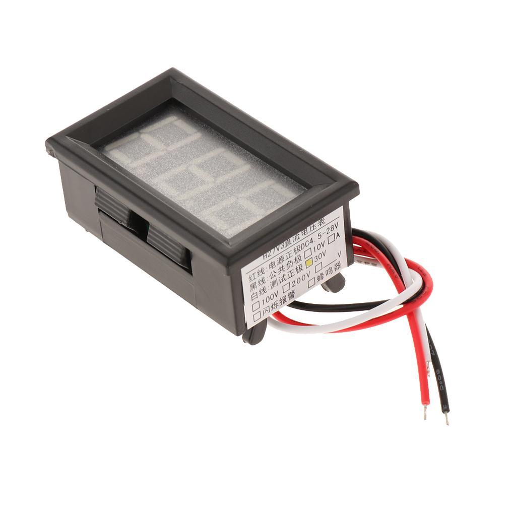 2-4pack DC 0-30V 3 Wire Digital DC Voltmeter 0.56in LED Display Green