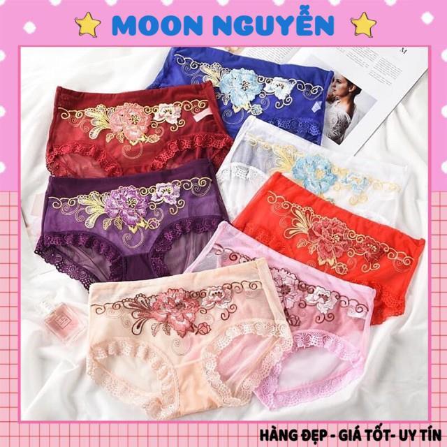 Quần lót thêu hoa phối ren cao cấp 988