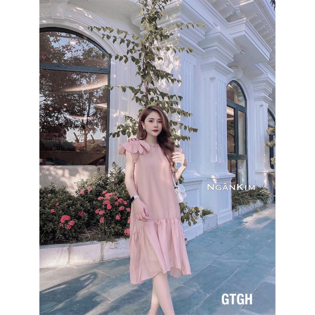 Váy bầu cao cấp chất lụa Hàn, mát mềm,mặc đi làm, đi tiệc, đi chơi đều đượcfree size từ 43~68kg