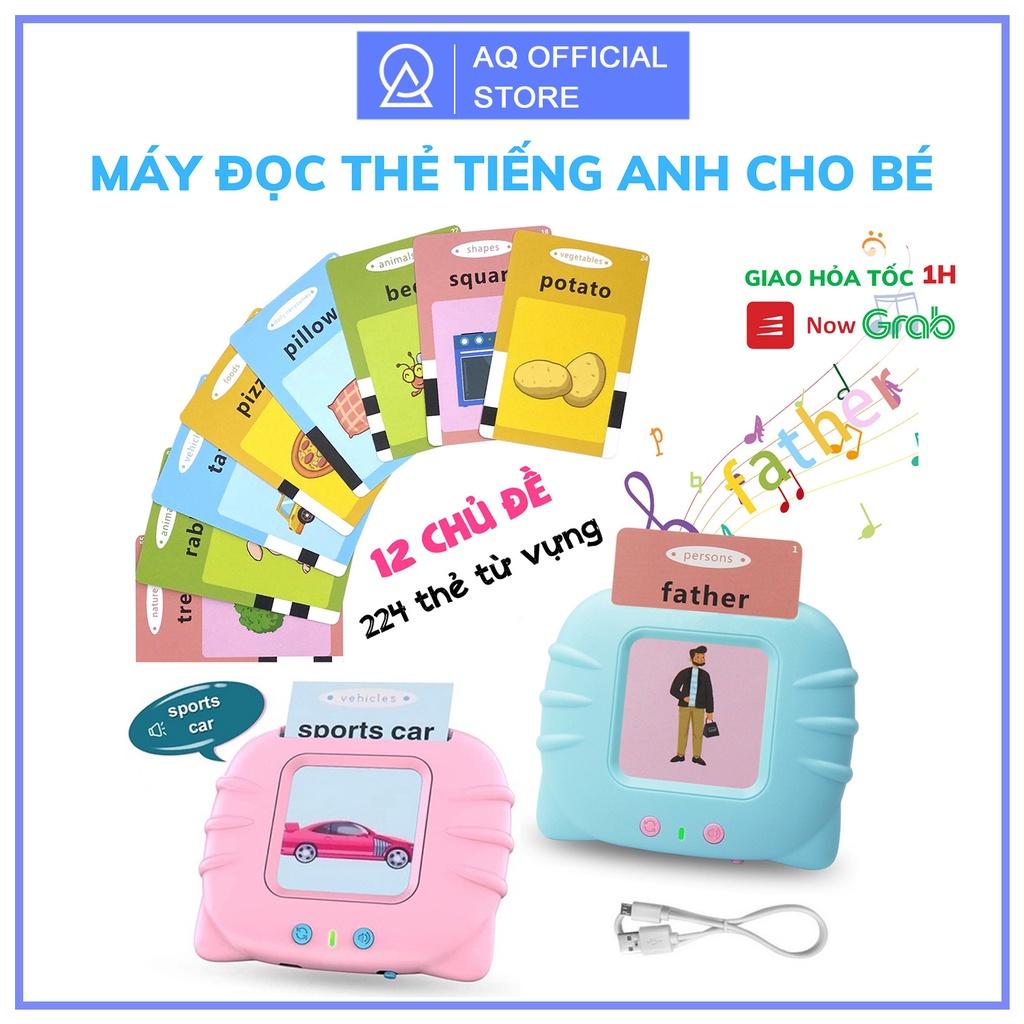 MÁY ĐỌC THẺ FLASHCARD Tiếng Anh 224 TỪ VỰNG KHÔNG CÓ SÓNG ĐIỆN TỪ, KÈM DÂY SẠC PIN