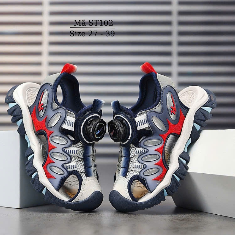Sandal bít mũi bé trai 3 - 15 tuổi W.Kids dáng thể thao năng động cá tính đi học đi biển mùa hè ST102