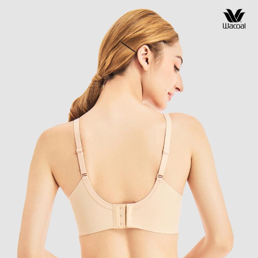 Áo lót Wacoal không gọng, nâng vừa, cup 3/4, trơn, dây liền, mút đúc IIB5376