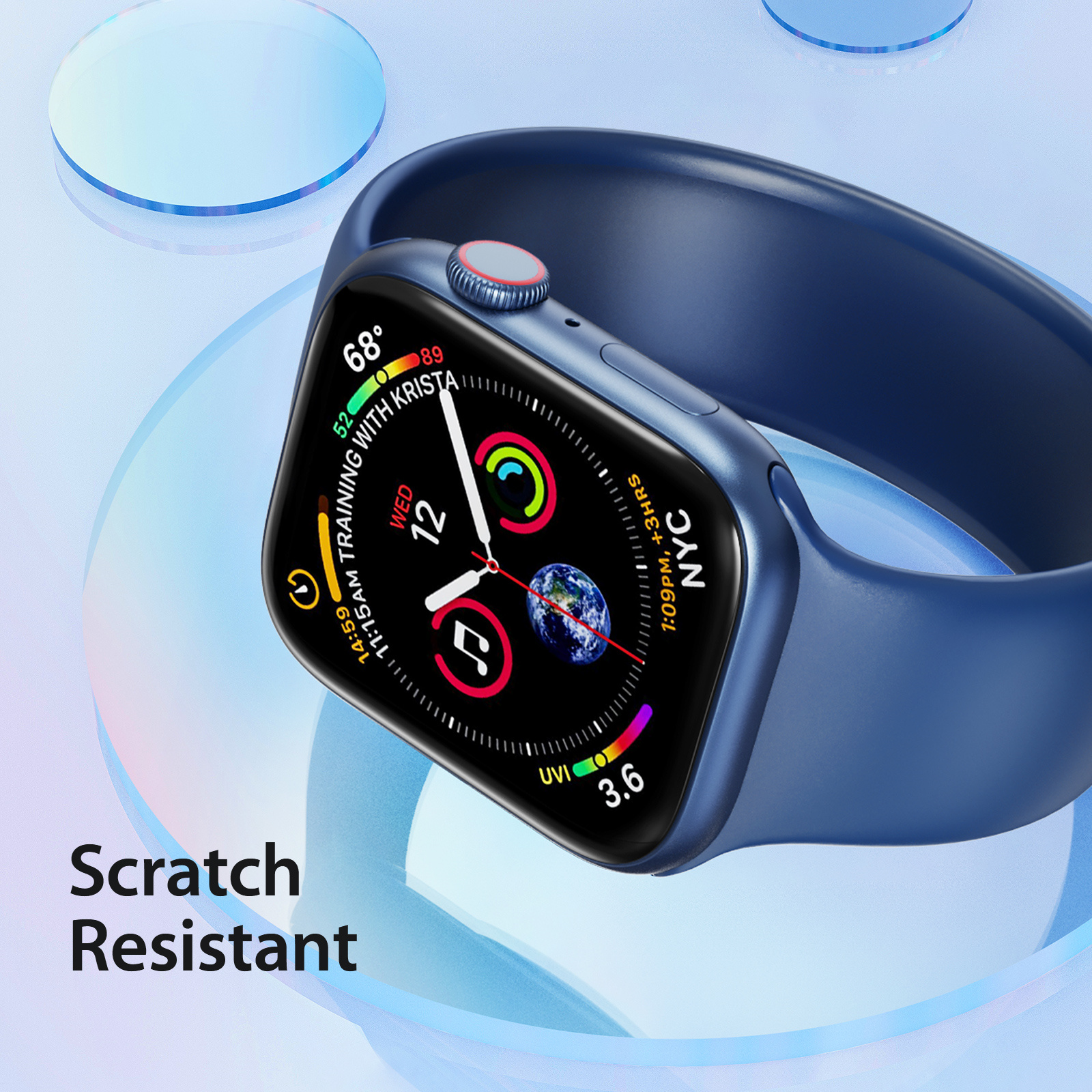 Miếng Dàn Màn Hình Dux Ducis Dành Cho Apple Watch 9 / 8 / 7 / 6 / 5 / 4 / SE / SE 2, Chất liệu PMMA, bộ 2 miếng_ Hàng chính hãng