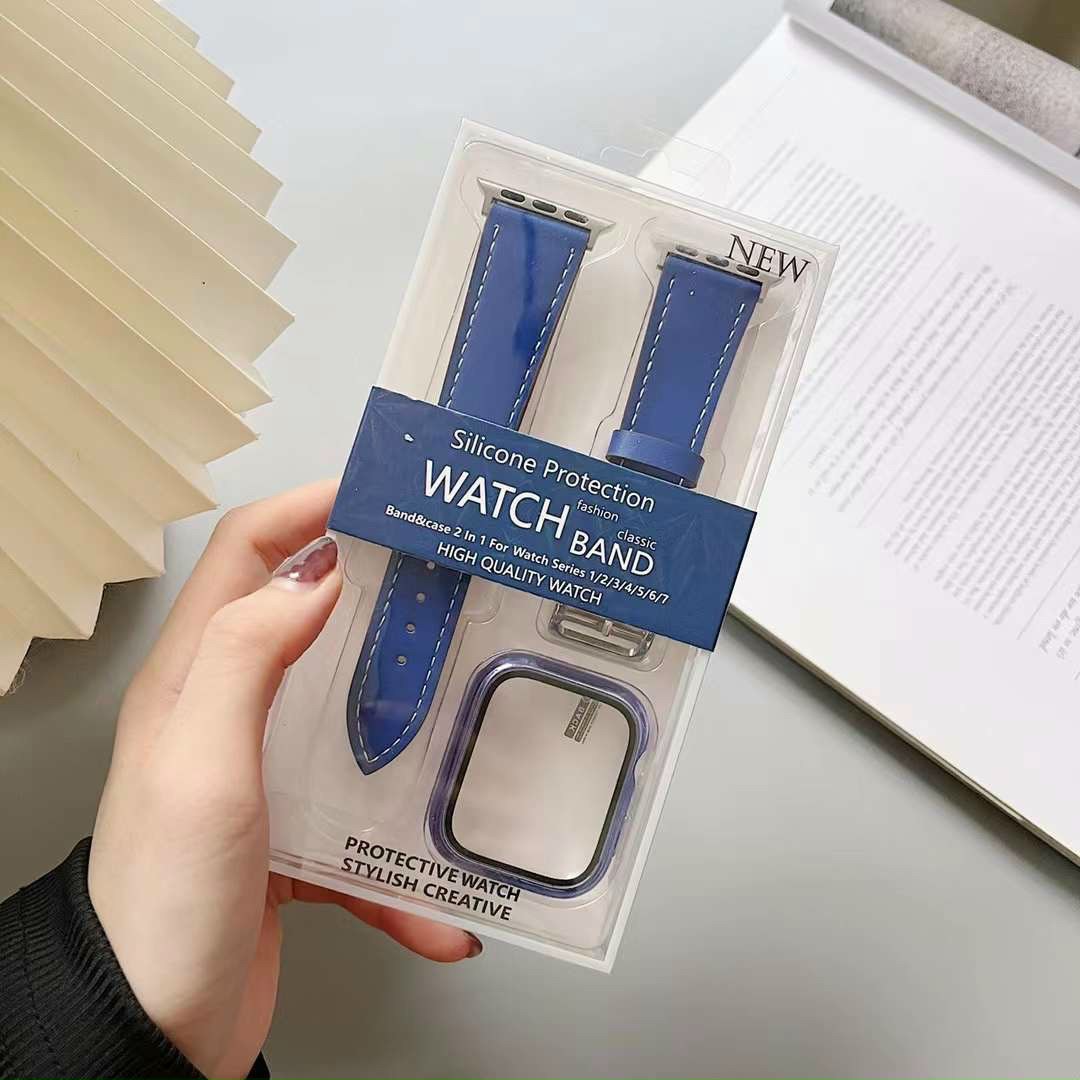 Bộ Dây đeo Da cao cấp và Ốp Bảo vệ dùng cho Apple Watch size 42/44/45mm nhiều màu - PHỤ KIỆN ĐIỆN THOẠI XỊN XÒ