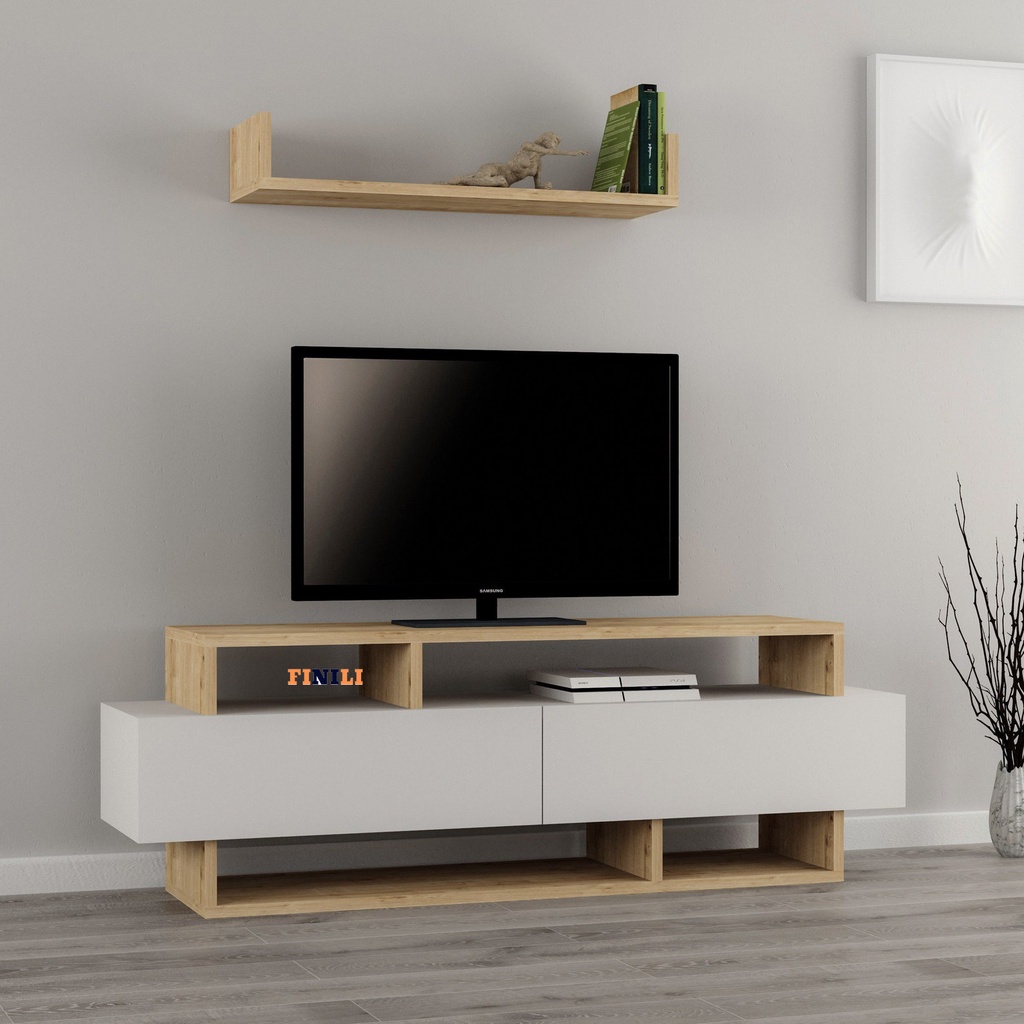 Kệ tivi phòng khách FINILI thiết kế hiện đại gỗ công nghiệp FNLO64,1
