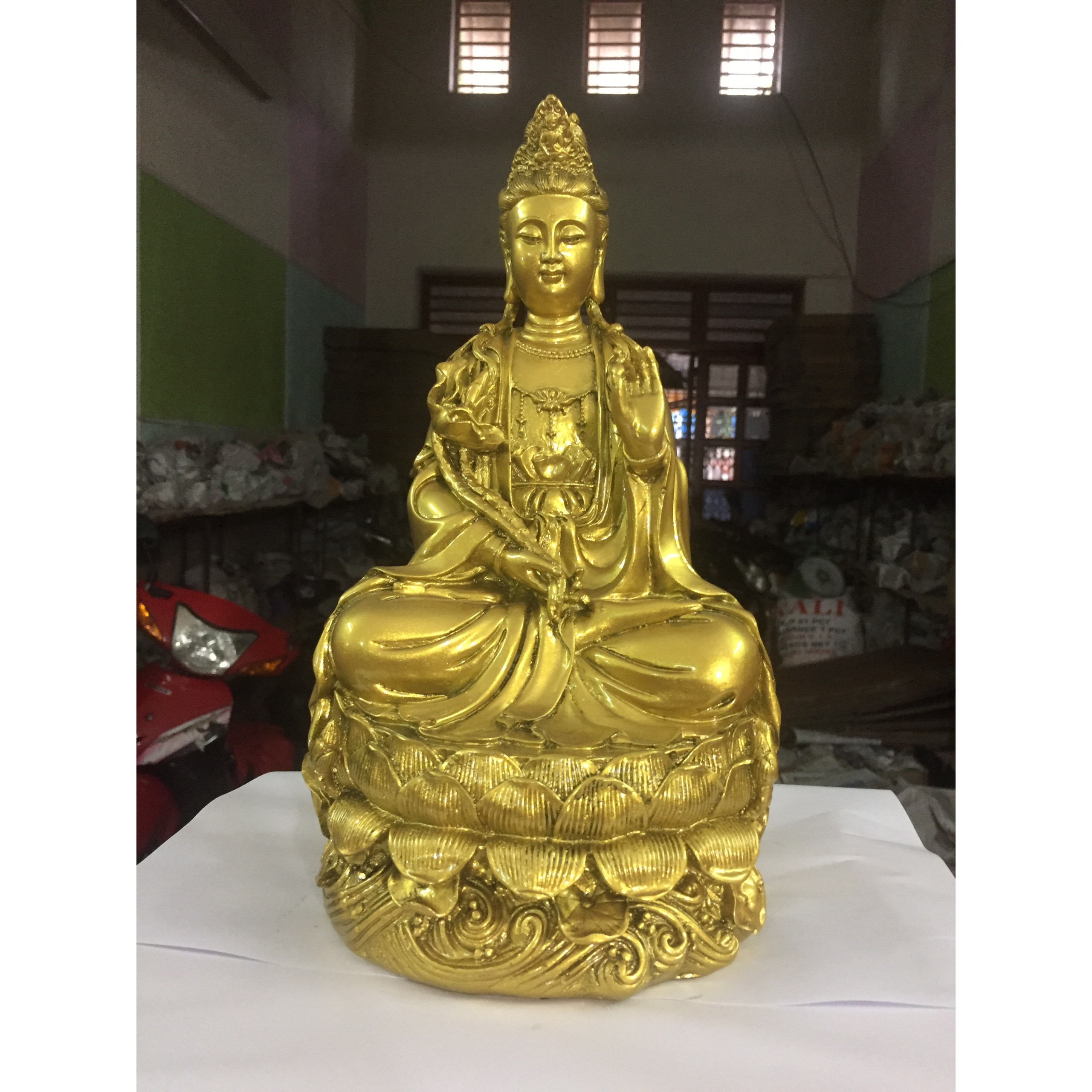 tượng đá phật bà cao 28cm