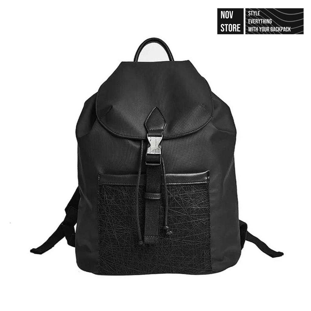 Balo thời trang nam nữ, họa tiết in nổi vải nylon cao cấp chống thấm nước đựng vừa Laptop 15.6inch và A4 - novstore