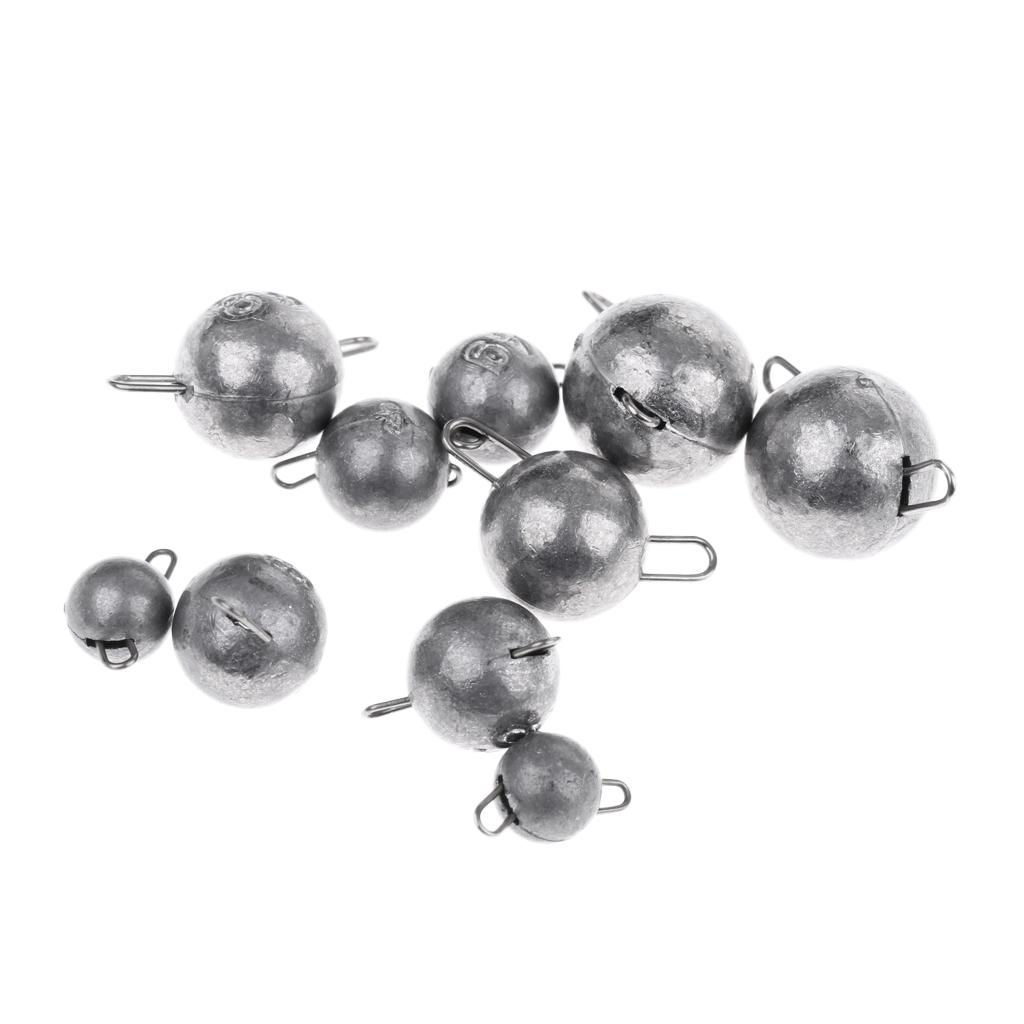 10pcs Lead Sinkers Fishing Lead Sinkers Bulk Dropshot Fishing Accessories
