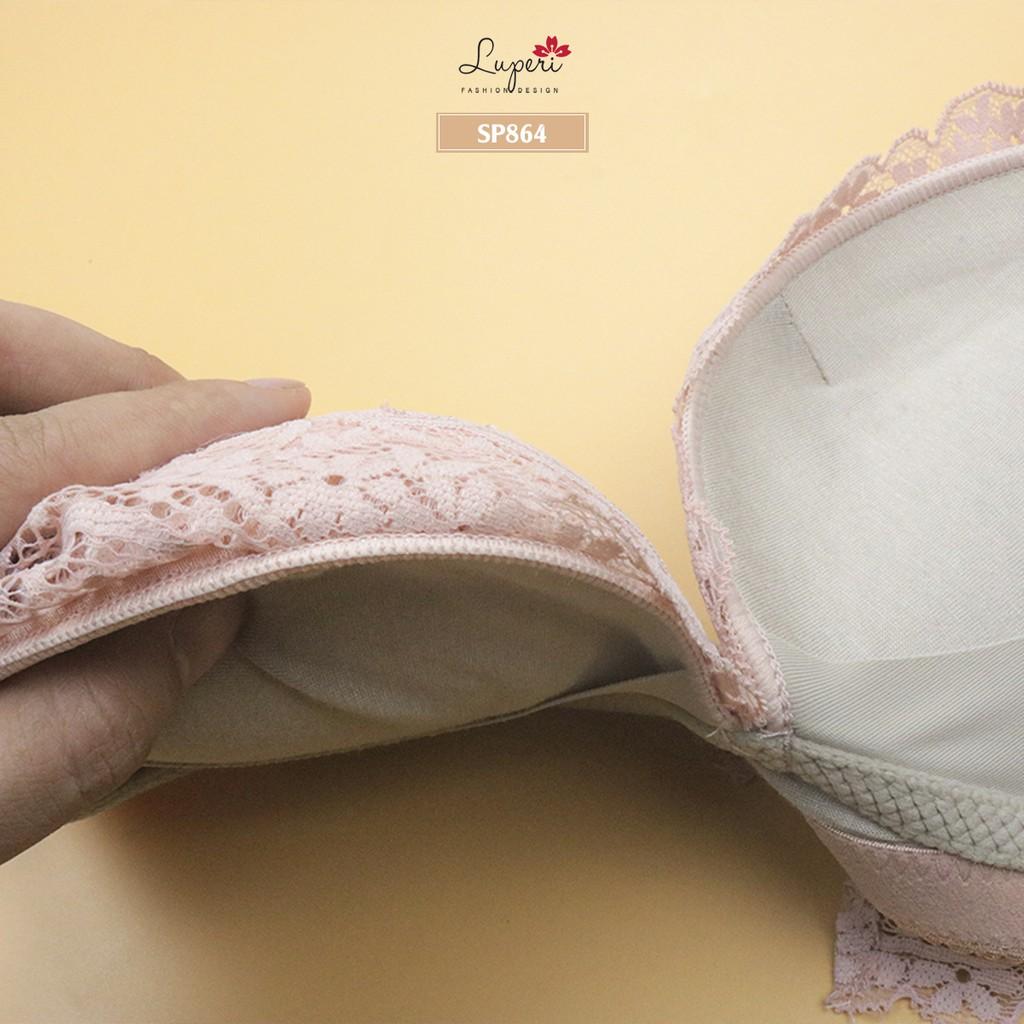Áo Lót Nâng Ngực Nữ Không Gọng Cao Cấp LUPERI LUAL864 Siêu Nâng Quả Đắp Ren Phù Hợp Cho Nàng Ngực Nhỏ Và Vừa