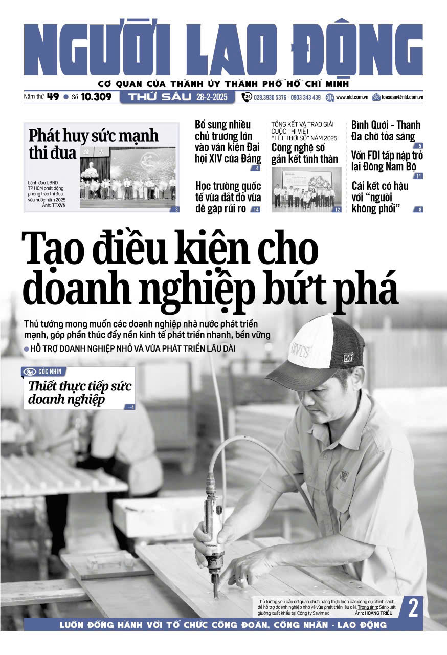 Nhật báo Người Lao Động từ ngày 24-02-2025 đến 02-03-2025
