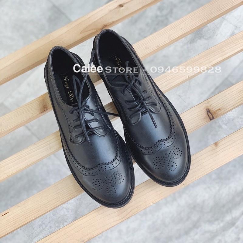 Giày oxfords da mềm nữ (Có clip tự quay sản phẩm) đế cao su cao cấp