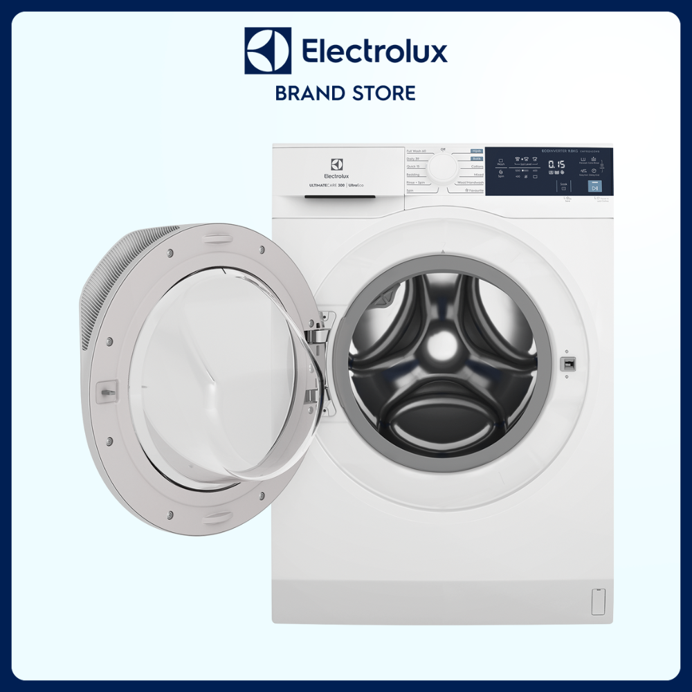Máy giặt cửa trước Electrolux 9kg UltimateCare 300 - EWF9024D3WB - Giặt hiệu quả nhiều loại vải khác nhau, diệt 99.9% vi khuẩn, tiết kiệm điện hơn 50% [Hàng chính hãng]