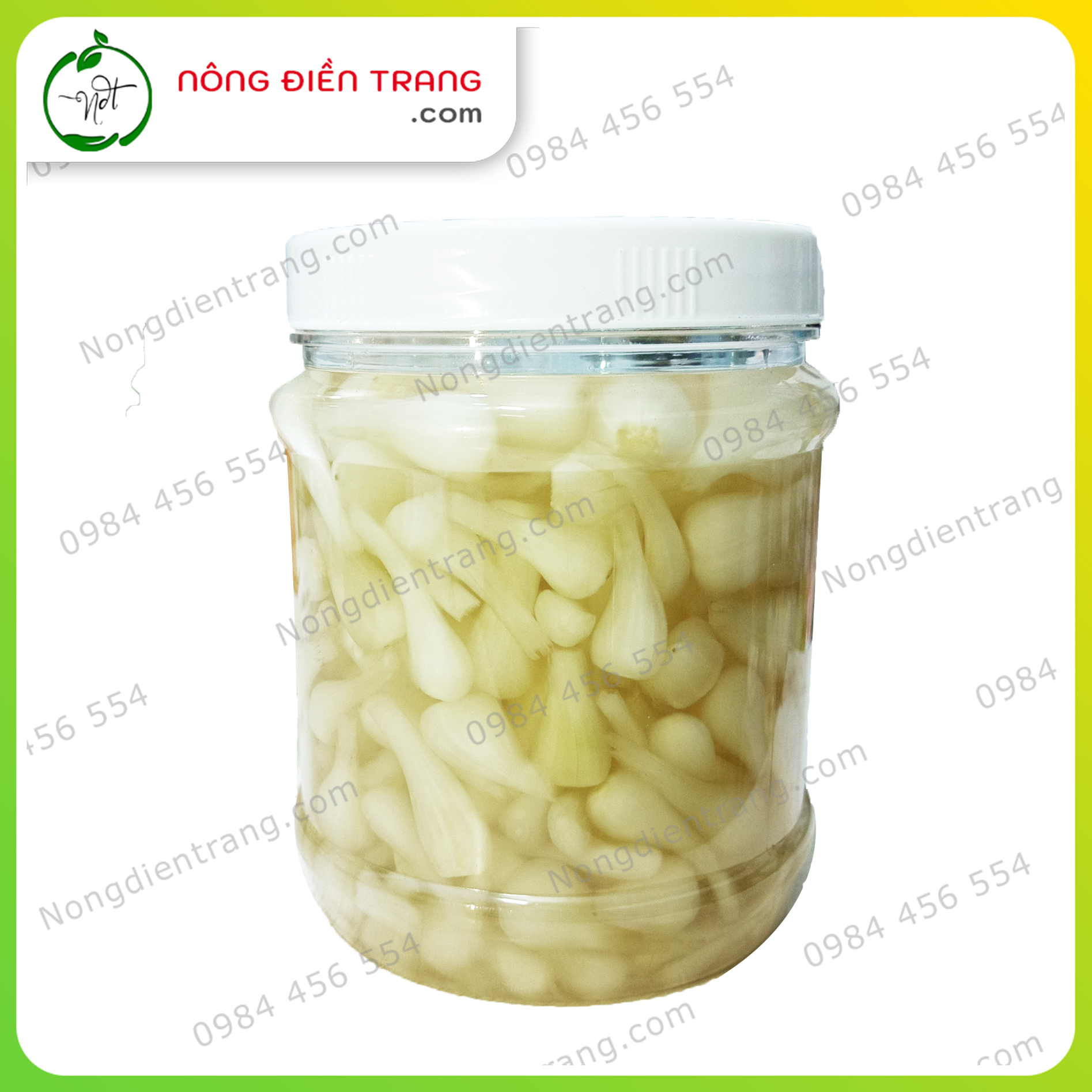 Củ Kiệu Ngâm Chua Ngọt Nhà Làm 800g - Dưa kiệu đường nhà làm chua ngọt Đồng Tháp - Giòn, ngâm bằng đường phèn, không chất bảo quản VTNN Nông Điền Trang