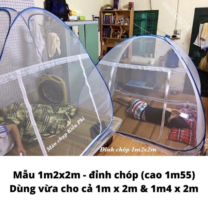Màn chụp tự bung người lớn - mùng tự bung đỉnh chóp cao cấp 1m2 1m6 1m8 2m2 gấp gọn thông minh