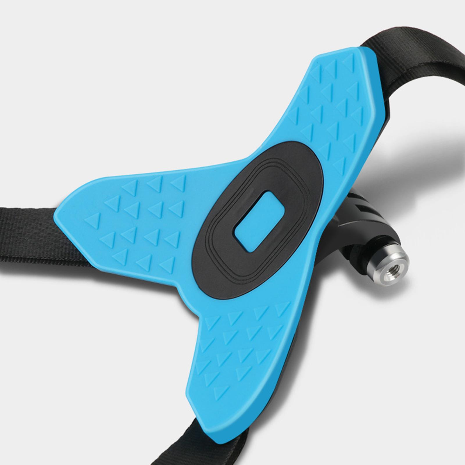 Helmet Chin Strap Mount for GoPro Hero 9/8/7//6/5 blue
