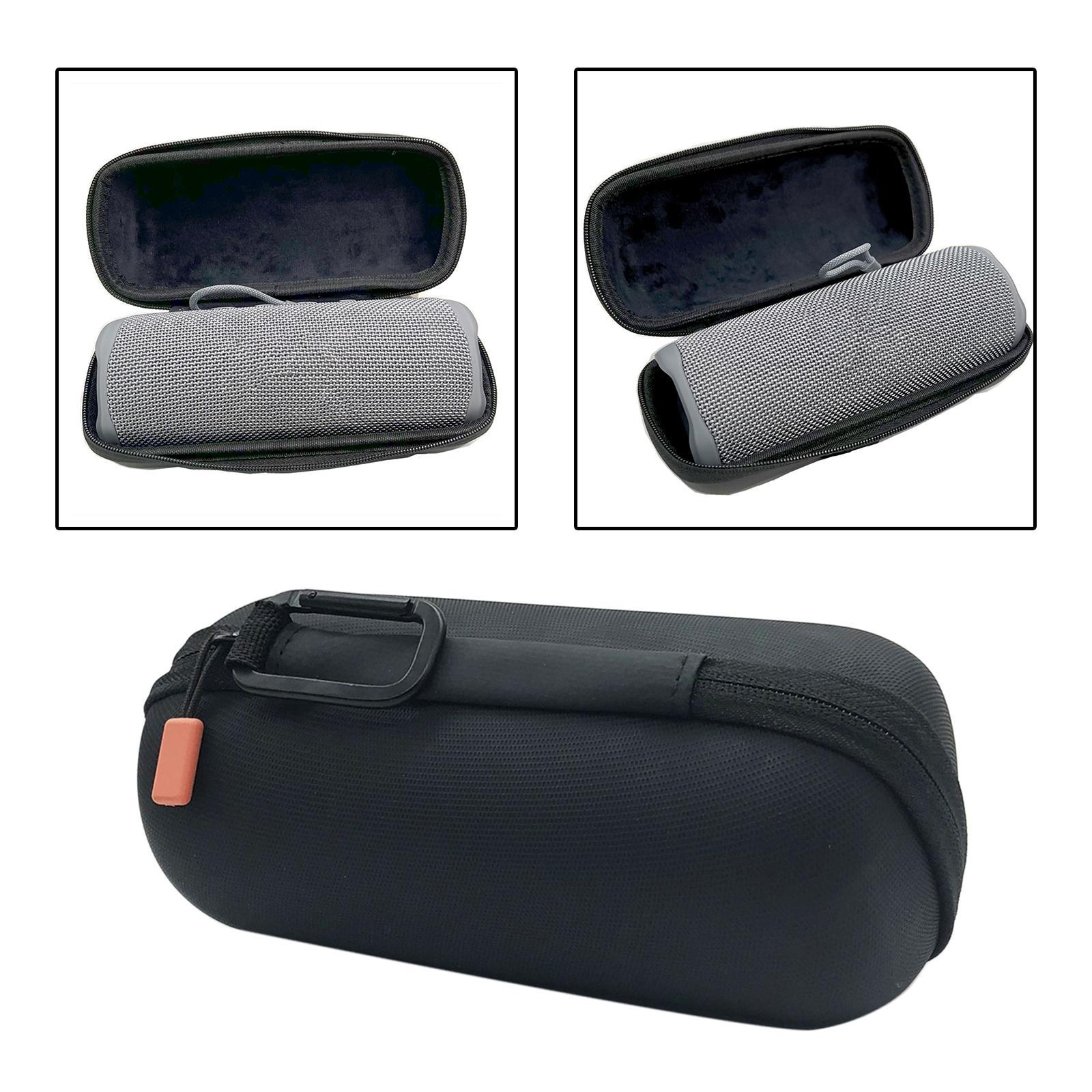 Zippered Hard Travel Case, Shockproof Anti Scratch W/Carabiner Splash Proof Storage Bag for JBL Flip 6 Bluetooth Speaker