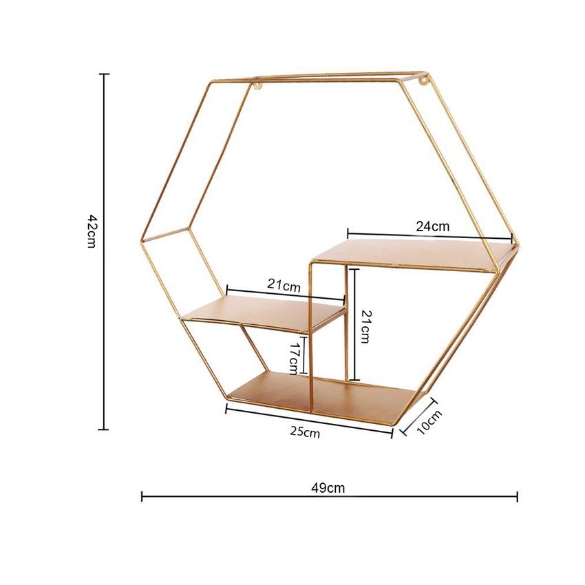 KỆ LỤC GIÁC, kệ decor hình lục giác, Kệ treo tường trang trí nội thất
