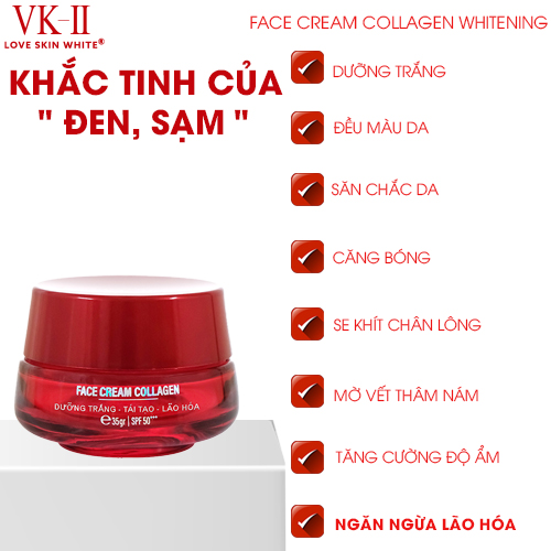 Kem Dưỡng Trắng - Tái Tạo - Trẻ Hóa Collagen VK II 35g