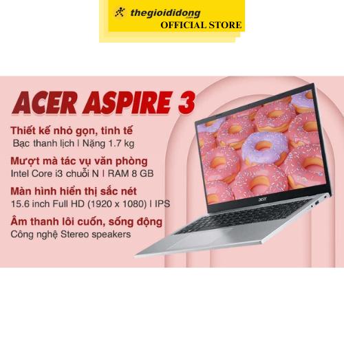 Laptop Acer Aspire 3 A315 510P 32EF i3 N305/8GB/256GB/Win11 (NX.KDHSV.001) - Hàng Chính Hãng