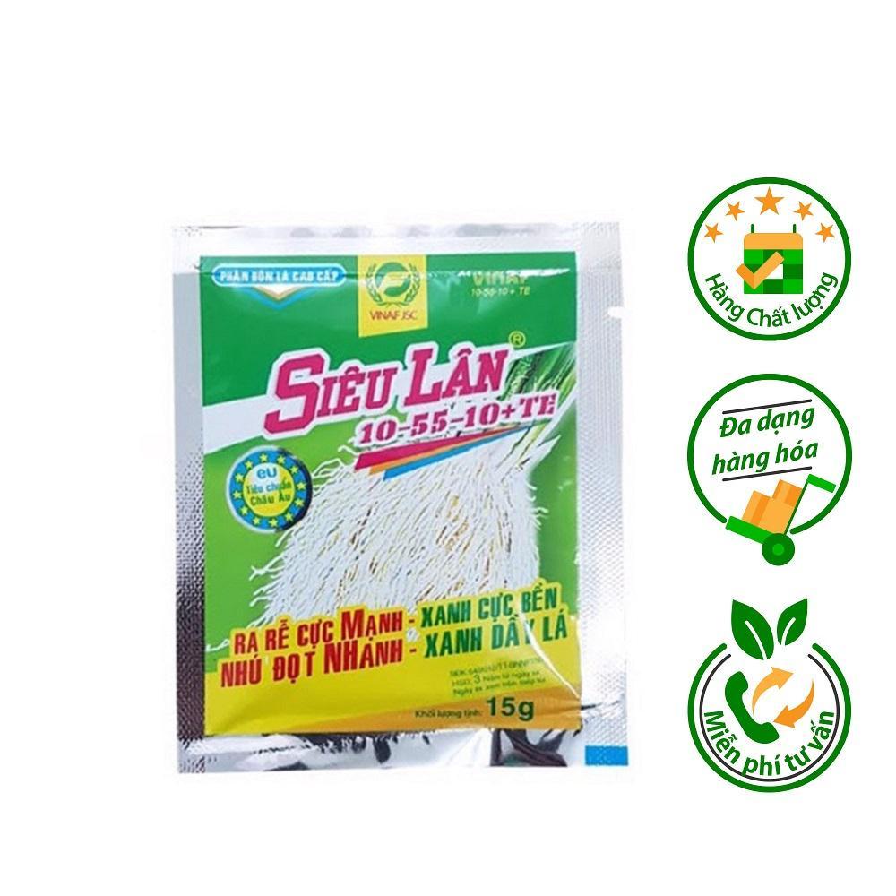 COMBO 50 GÓI SIÊU LÂN XANH 10-55-10+TE GÓI 15G - CHỐNG RỤNG HOA VÀ TRÁI NON