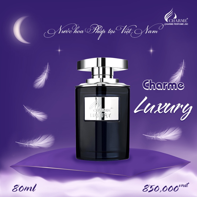 Nước hoa nam cao cấp, Charme Luxury, lưu hương lâu, hương mát lạnh pha chút nồng ấm, 80ml