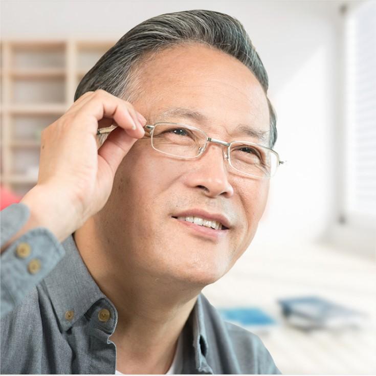 Kính lão thị viễn thị trung niên gập gọn có bao đeo hông cao cấp nửa viền thể thao KVG10UNIQUI nam nữ trong chống