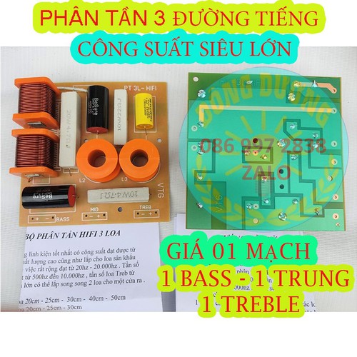 BỘ MẠCH PHÂN TẦN 3 ĐƯỜNG TIẾNG HIFI CÔNG SUẤT LỚN - LẮP 1 BASS - 1 MID - 1 TREBLE