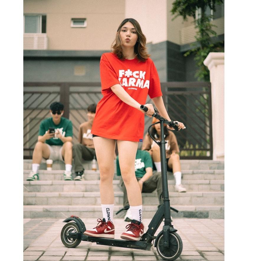 Áo phông nam nữ tay lỡ, tee thun unisex cổ tròn Big Karma form rộng nhiều màu
