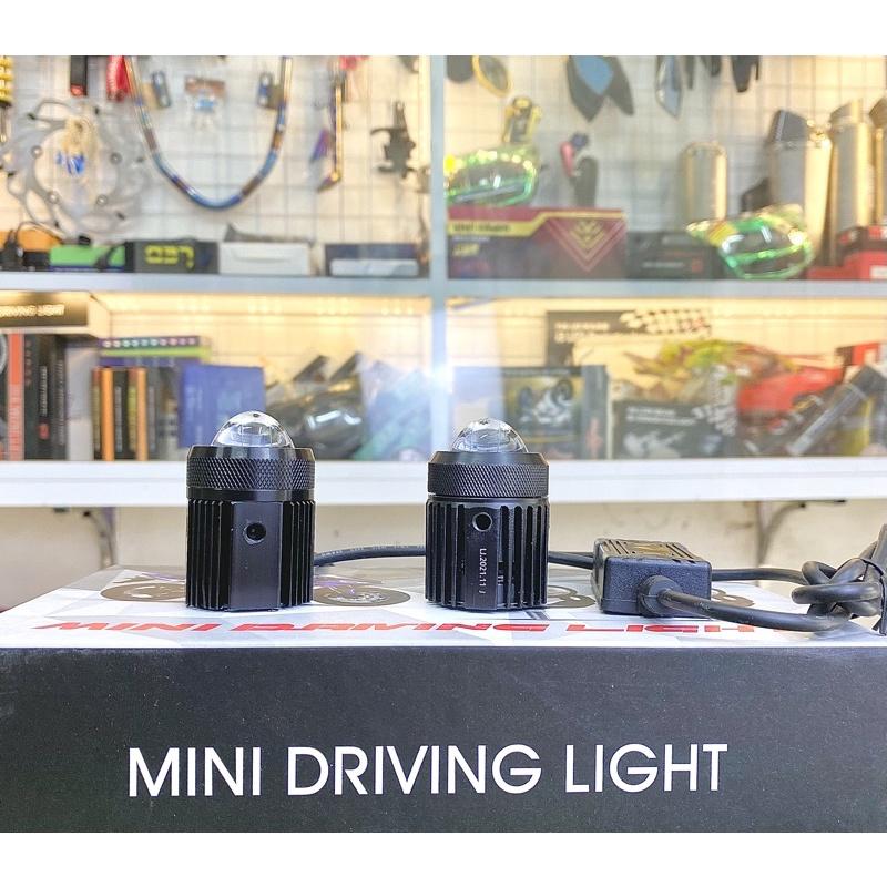 Đèn bi cầu trợ sáng mini. Công suất 30w ánh sáng Vàng - Trắng. Nguồn nhôm, tản nhiệt quạt