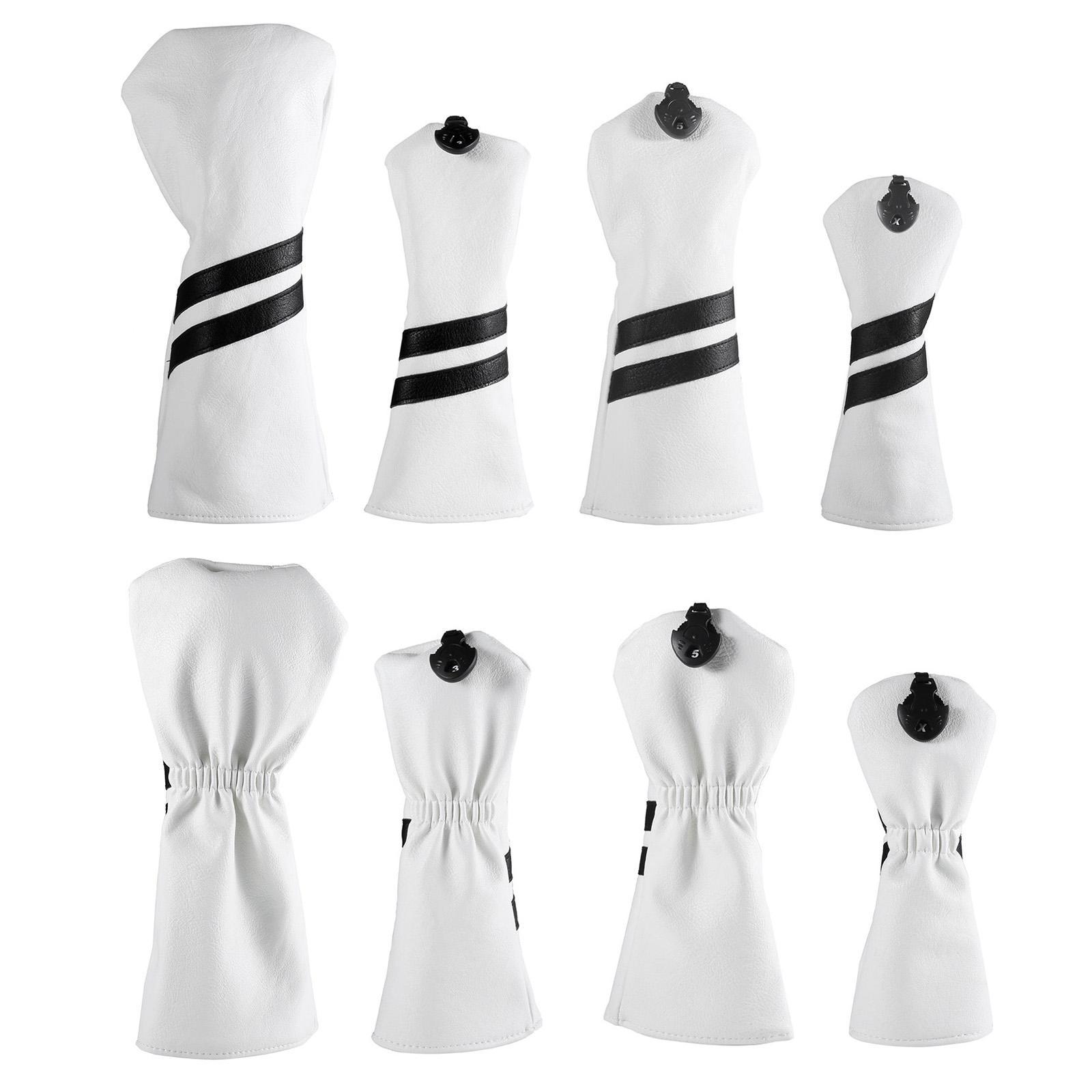 Golf Club Head Cover Protective Covers with Tags Long Neck Water Resistant