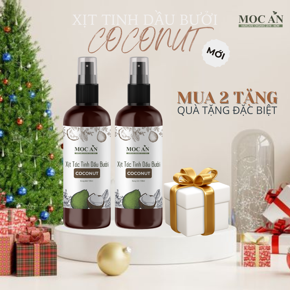 Tinh Dầu Bưởi Dừa Non Xịt Tóc Mộc Ân Haircare dung tích 120ml Dưỡng Tóc Nam/ Nữ