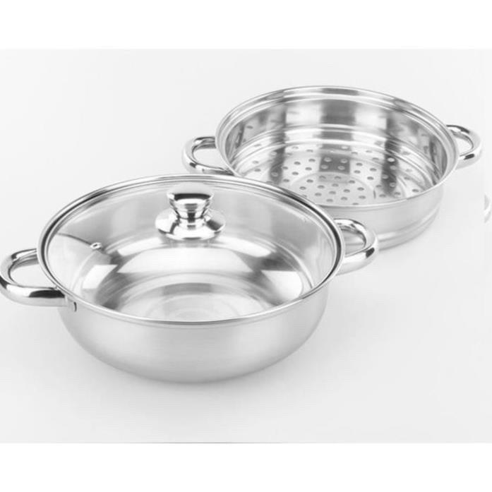 Nồi Hấp Inox 2 Tầng Đa Năng Cách Thủy Size 28cm - MS125