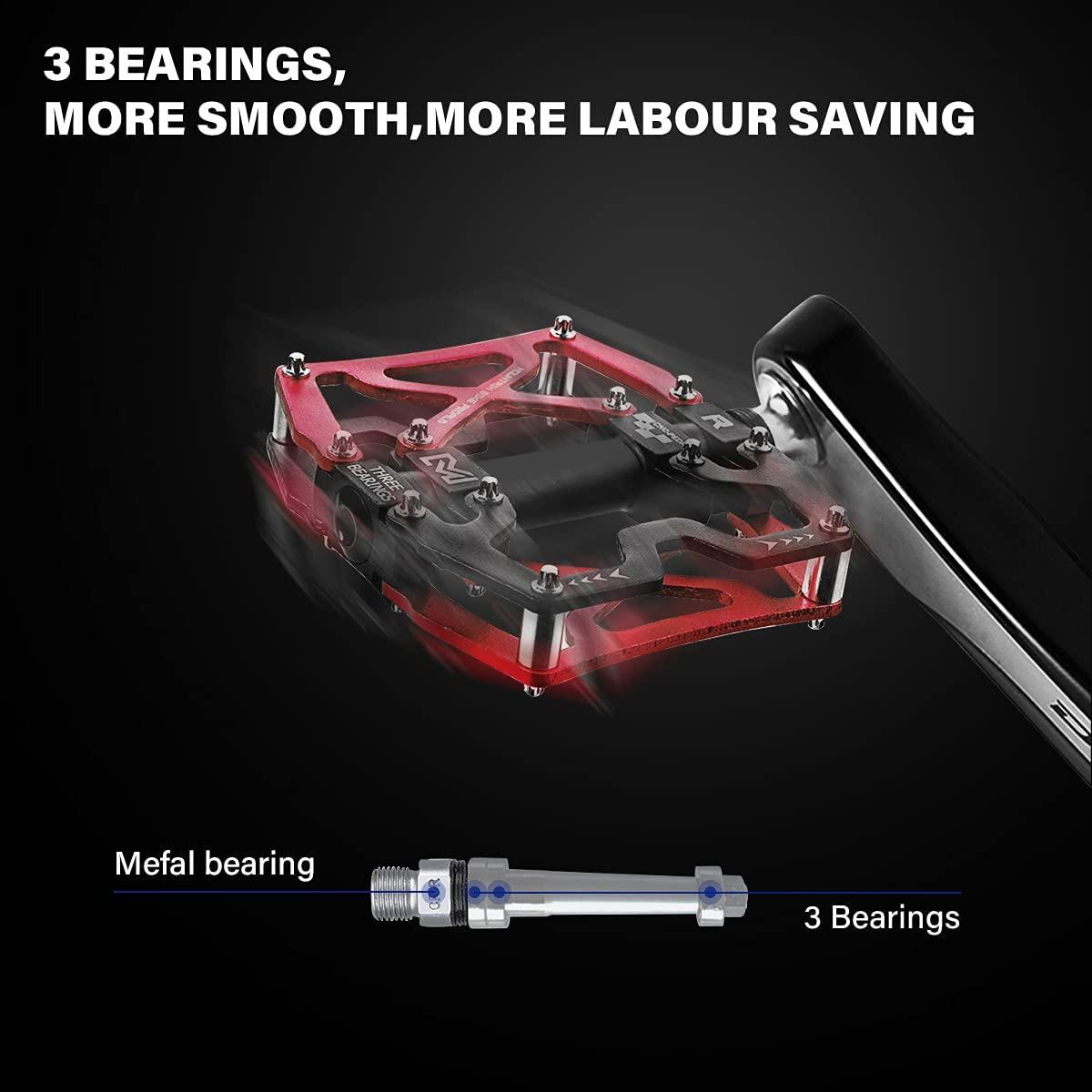 Bàn Đạp Xe Đạp, Bàn Đạp Phẳng MTB Thân Nhôm CNC
